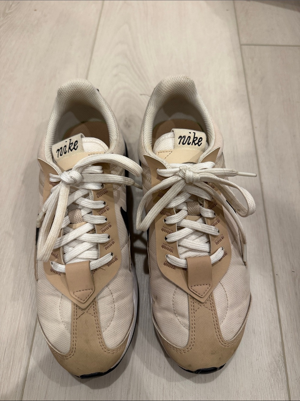Nike Cream and Beige Low-Top Sneakers